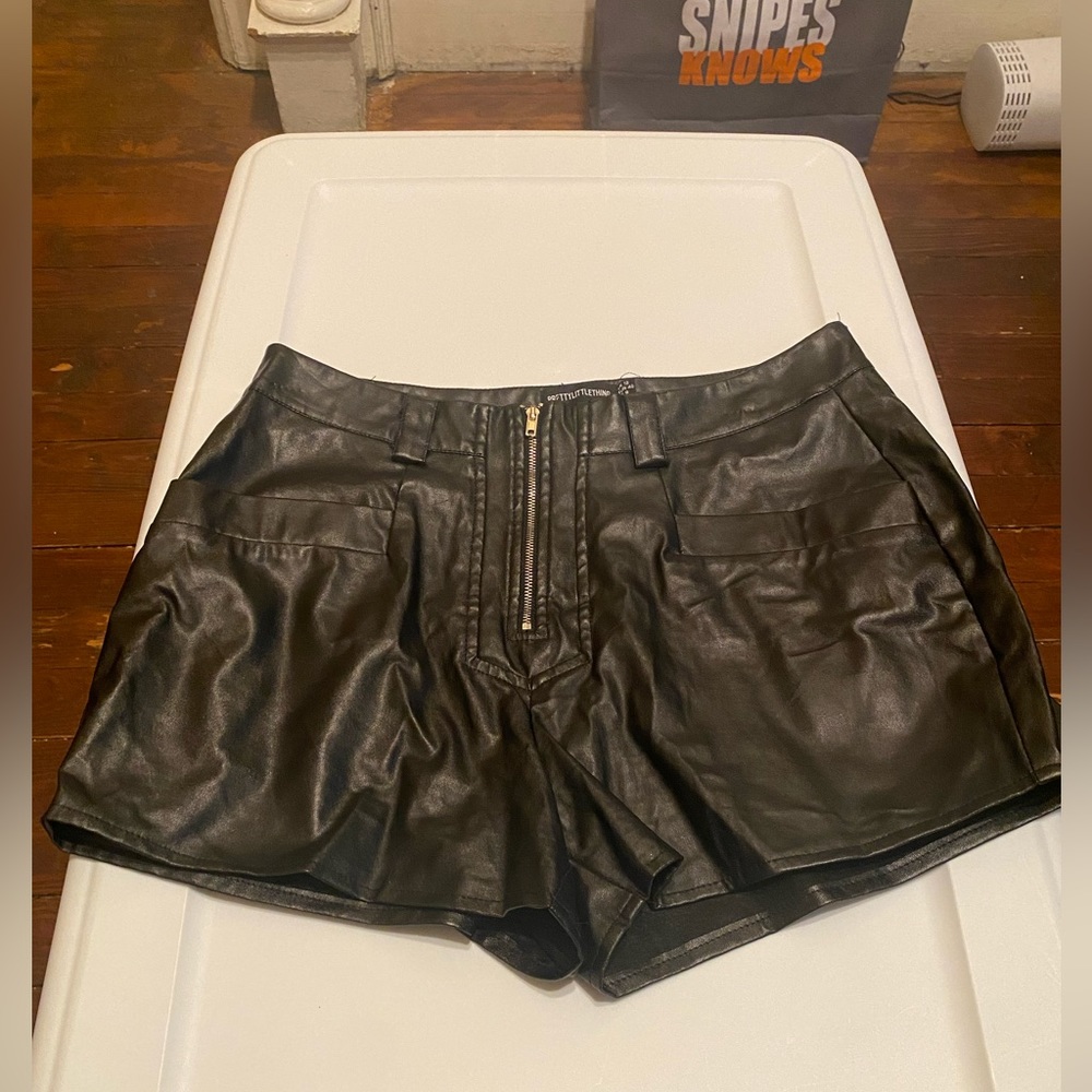 Faux Leather Shorts